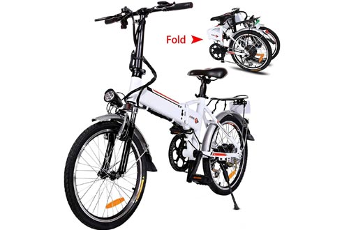 20" Folding Electric Bikes with Removable Large Capacity Lithium-Ion Battery (36V 250W), Electric Bicycle 7 Speed Gear and Three Working Modes 