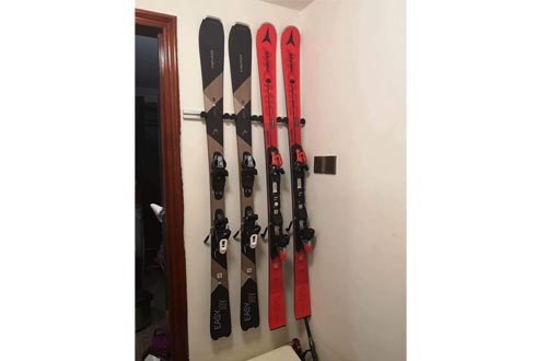 Jranter Aluminum Heavy Duty Ski and Snowboard Wall Mount Racks