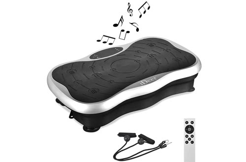 IDEER Vibration Platform Exercise Machines,Whole Body Vibration Plate,Fit Massage Vibration Platform Machines w/Remote&Bands for Body Workout Weight Loss&Toning.Max User Weight 330lbs