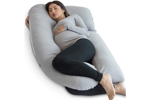 PharMeDoc Pregnancy Pillows, U-Shape Full Body Maternity Pillows - Support Detachable Extension - Includes Travel Bag on Grey Color ONLY