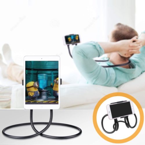 B-Land Cell Phone Holder, Tablet Holder iPad Stand Universal Phone Stand, Lazy Bracket, DIY Free Rotating Gooseneck Mounts with Multiple Function