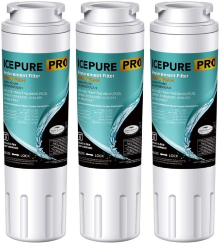ICEPURE PRO UKF8001 NSF 53&42 Certified Refrigerator Water Filter, Compatible with Maytag UKF8001, Whirlpool Filter 4, 4396395, EveryDrop EDR4RXD1, UKF8001AXX, UKF8001P, 469006, Puriclean II, 3 Pack