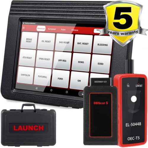 LAUNCH X431 V Pro Bi-Directional Full System Scan Tool for ECU Coding,20 Most Used Reset, Key Program, Matching, Remote Diagnostic, Print Health Report, Free Update,Full Connector Kit- EL-50448 Gift