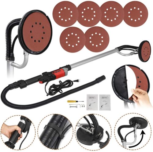 ZENY 800W Electric Drywall Sander Adjustable Variable Speed w/ 6 Sand Pads