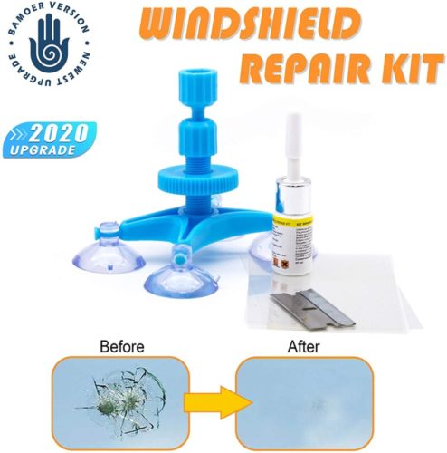 【New Version】 Windshield Repair Kit，Newest Generation Car Windshield Repair Tools with Windshield Repair Resin for Auto Glass Windshield Crack Chip Scratch, Chips, Cracks, Bulll's-Eyes and Stars
