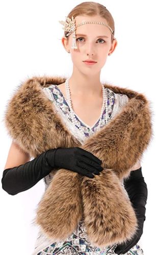 Dikoaina-Womens-Winter-Fake-Faux-Fur-Scarf-Wrap-Collar-Shawl-Shrug