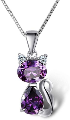 DreamsEden-18-Silver-Box-Chain-Womens-Amethyst-Cat-Pendant-Necklace-Purple-Gift-Box-Greeting-Card
