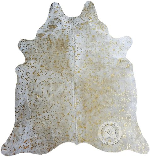 Metallic-Devore-Gold-on-Off-White-Cowhide-Rug-from-Luxury-COWHIDES