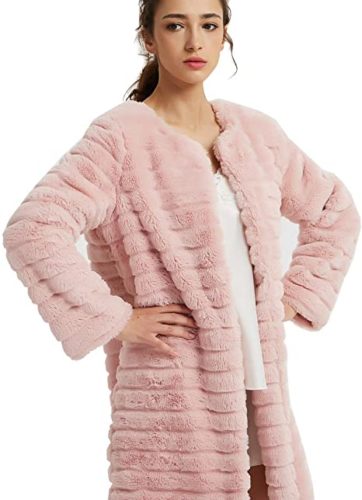 NEW-DANCE-Womens-Short-Faux-Fur-Coat-Long-Sleeve-Luxury-Pink-Winter-Parka-Outwear