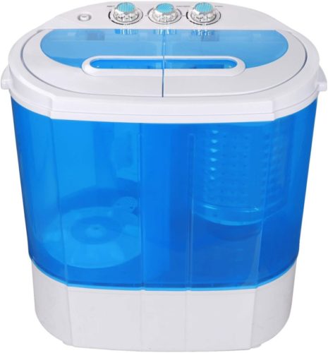 SUPER-DEAL-Portable-Compact-Washing-Machine-Mini-Twin-Tub-Washing-Machine-with-WasherSpinner-Gravity-Drain-Pump-and-Drain-Hose