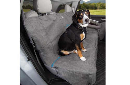 Kurgo Dog Seat Covers | Car Bench Seat Covers for Pets | Dog Back Seat Covers Protector | Water Resistant for Dogs | Contains Seat Anchors | Scratch Proof | Cars | Wander Bench Seat Covers Style