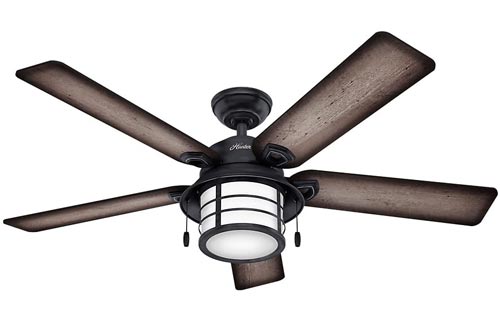 Hunter Fans Company Hunter 59135 Nautical 54" Ceiling Fans from Key Biscayne collection in Bronze/Dark finish, Weathered Zinc