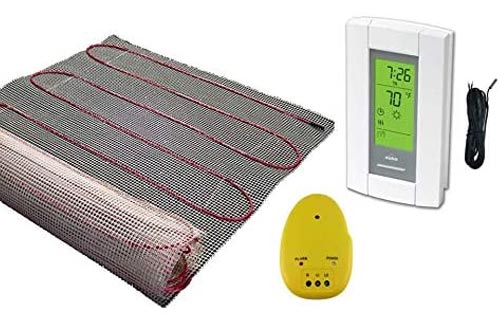 15 Sqft Mats, Electric Radiant Floor Heat Heating System with Aube Digital Floor Sensing Thermostat