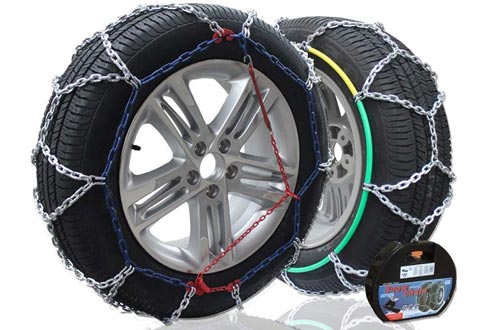 Big Ant Snow Chains Anti-Skid Tire Snow Chains,Emergency Traction Car Snow Tyre Chains Universal for Light Truck/SUV Tire Chains Width 195mm-255mm/5.85”-10.03”- Set of 2