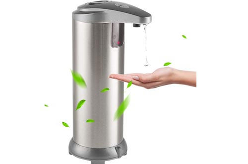 vplus Automatic Soap Dispensers, Touchless Soap Dispensers with Waterproof Base Suitable for Bathroom Kitchen Hotel Restaurant
