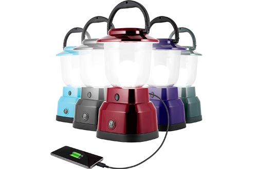 Enbrighten LED Camping Lanterns, Battery Powered, USB Charging, 800 Lumens, 200 Hour Runtime, Carabiner Handle, Hiking Gear, Emergency Light, Blackout, Storm, Hurricane, Red, 29923