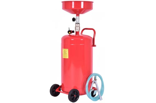 Goplus 20 Gallon Portable Waste Oil Drains Tank Air Operated Heavy Duty Height Adjustable (Height 44.5" to 69.5")