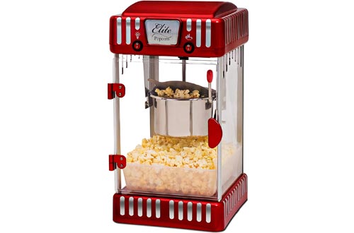 Maxi-Matic EPM-250 Tabletop Kettle Popcorn Popper Machines, Red