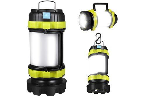 APLUSTE LED Camping Lanterns, Rechargeable Portable Lanterns Flashlight, 3600mAh Power Bank, Two Way Hook of Hanging, Perfect for Hurricane, Emergency Light, Outdoor Recreations, USB Cable Included