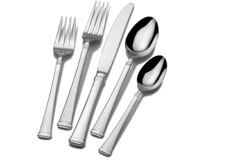 Mikasa 5060761 Harmony 65-Piece 18/10 Stainless Steel Flatware Sets with Serving Utensil Sets,