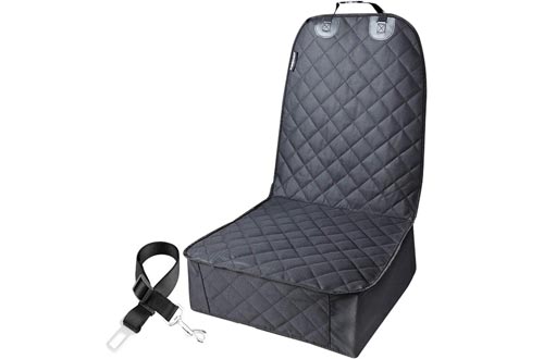 URPOWER Pet Front Seat Covers for Cars 100%waterproof Nonslip Rubber Backing with Anchors, Quilted, Padded, Durable Pet Seat Covers for Cars, Trucks & SUVs