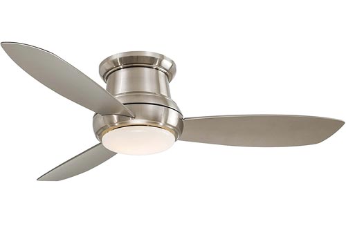 Minka-Aire Concept II 52" LED Flush Mount Ceiling Fans in Brushed Nickel