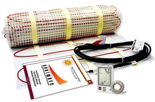 160 Sqft Electric Floor Heating System with Required GFCI Programmable Thermostat 240V