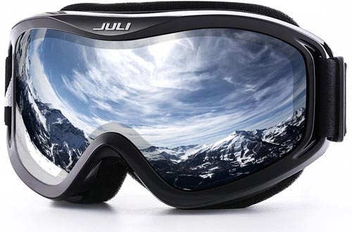 Juli Ski Goggles,Winter Snow Sports Snowboard Goggles with Anti-Fog UV Protection Double Lens for Men Women & Youth Snowmobile Skiing Skating