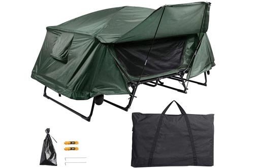 Yescom Double Tent Cots Folding Portable Waterproof Camping Hiking Bed for 2 Person with Rain Fly Bag
