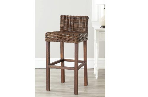 Safavieh Home Collection Cypress Cappuccino Wicker 30-inch Bar Stools