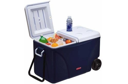 Rubbermaid DuraChill Wheeled 5-Day Coolers, 75 Quarts, Blue 1836574
