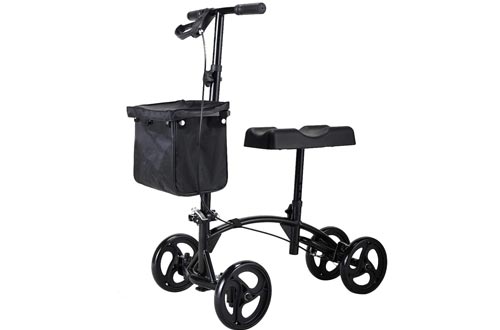 Sandinrayli Knee Scooter Walker Steerable Scooters Crutches Alternative for Disabled Knee Injured Foot
