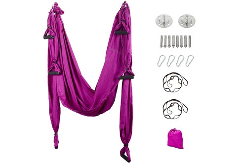 Maxwelly Aerial Yoga Flying Yoga Swings Yoga Hammock Trapeze Sling Inversion Tool for Gym Home Fitness