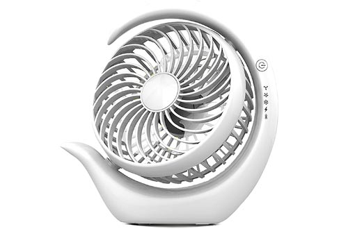 AceMining Rechargeable Battery Operated Fans with 3 speeds, Strong Wind, Long Battery Life, Quiet Operation, Small USB Desk Fans, Portable Battery Powered Fans, Cooling for Home, Office, Travel(White)
