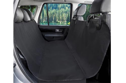 BarksBar Original Pet Seat Covers for Cars - Black, Waterproof & Hammock Convertible