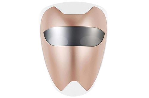PURISKIN LED Face Masks (02 Rose Gold) - Skincare Facial Home Therapy Treatment Device for Improving Wrinkles Rejuvenation Anti-Aging Soothing Tightening Whitening