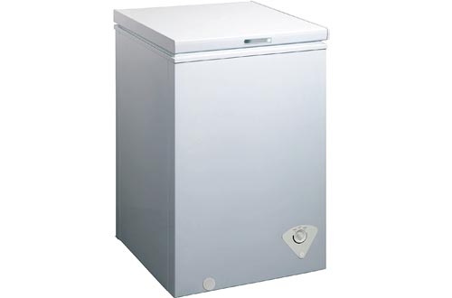 midea WHS-129C1 Single Door Chest Freezers, 3.5 Cubic Feet, White