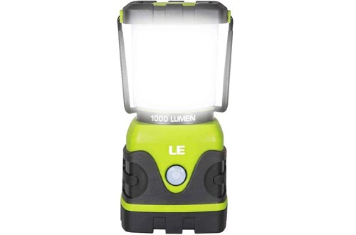 LE LED Camping Lanterns, Battery Powered LED with 1000LM, 4 Light Modes, Waterproof Tent Light, Perfect Lanterns Flashlight for Hurricane, Emergency, Survival Kits, Hiking, Fishing, Home and More