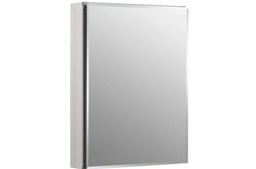 Kohler K-CB-CLC2026FS Frameless 20 Inch X 26 Inch Aluminum Bathroom Medicine Cabinets; Recess Or Surface Mount