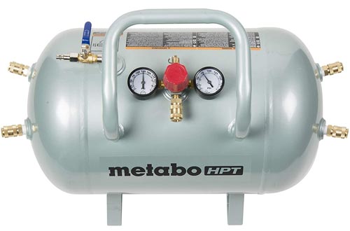 Metabo HPT Air Tanks, Five Quick Connect Couplers, 10-Gallon Capacity, ASME Certified (UA3810AB)