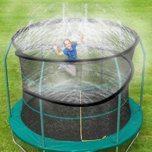 ARTBECK-Trampoline-Sprinkler-Outdoor-Trampoline-Water-Play-Sprinklers-for-Kids-Fun-Water-Park-Summer-Toys-Trampoline-Accessories-39-ft-Black