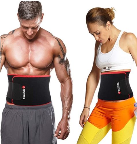 Waist Trimmer Belt for Women & Men, Waist Trainer, Ab Belt for Weight Loss, Slim Body Sweat Wrap for Low Back and Lumbar Support with Sauna Suit Effect, Abdominal Trainer with Smartphone Sleeve