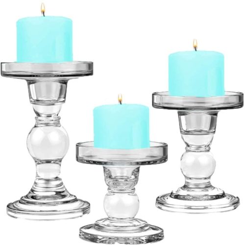 CYS-EXCEL-Glass-Candle-Holders-for-3-Pillar-Candle-and-3-4-Taper-Candle-Wedding-decoration-Candlestick-Set-of-3-H-3.5-4.5-and-5.5-with-3.25-Diameter