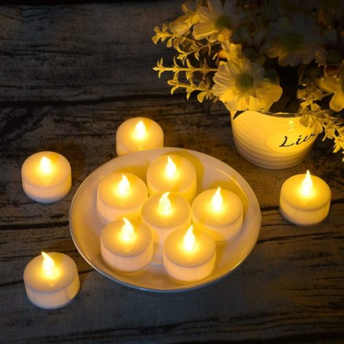 Tea-Light-150-Pack-Flameless-LED-Tea-Lights-Candles-Flickering-Warm-Yellow-100-Hours-Battery-Powered-Tealight-Candle.-Ideal-for-Party-Wedding-Birthday-Gifts-and-Home-Decoration-150-Pack