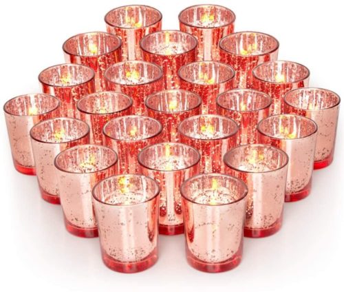 Volens-Rose-Gold-Party-Decorations-72pcs-Mercury-Glass-Votive-Candle-Holders-Set-for-Wedding-Bridal-and-Baby-Shower