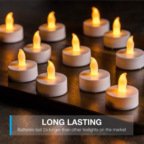 Vont-LED-Candles-Lasts-2X-Longer-Realistic-Tea-Lights-Candles-LED-Tealight-Candles-Flickering-Bright-Tealights-Battery-Operated-Powered-Flameless-Candles-Unscented-Batteries-Included-24