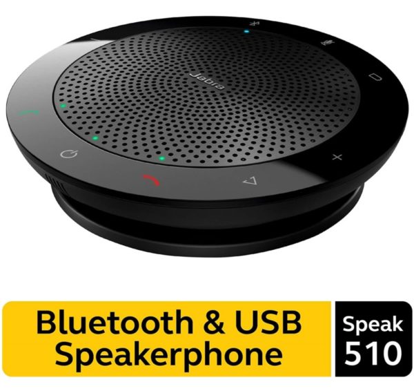 1. Jabra Speak 510 Wireless Bluetooth Speaker for Softphone and Mobile Phone