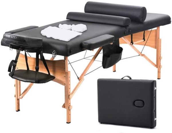 4. Massage Table Massage Bed Spa Bed 73 Inch Heigh Adjustable 2 Fold Portable Massage