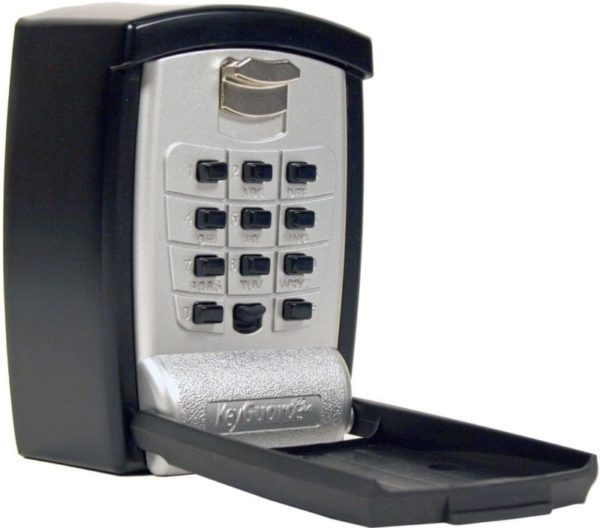5. KeyGuard SL-590 Punch Button Key Storage Wall Mount Lock Box, Black Finish
