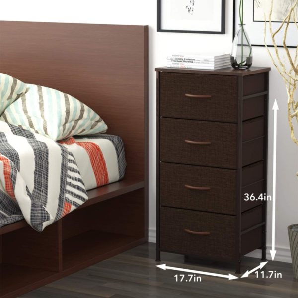 5. ROMOON Dresser Organizer with 4 Drawers, Fabric Dresser Tower for Bedroom